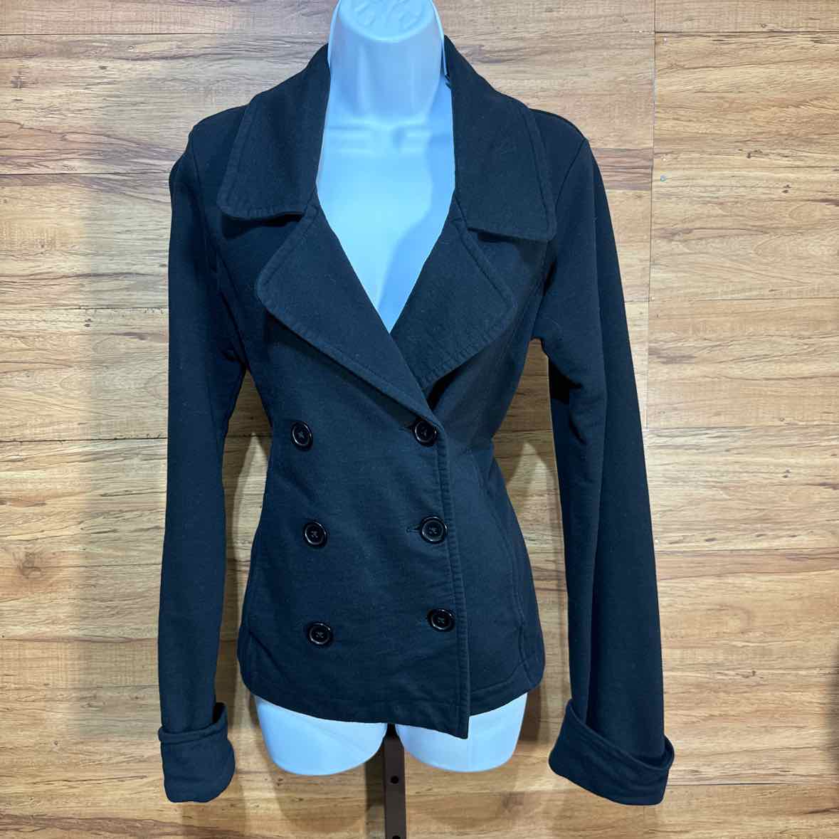 Normakamali Black Size M Knit Double Breasted Blazer Jacket